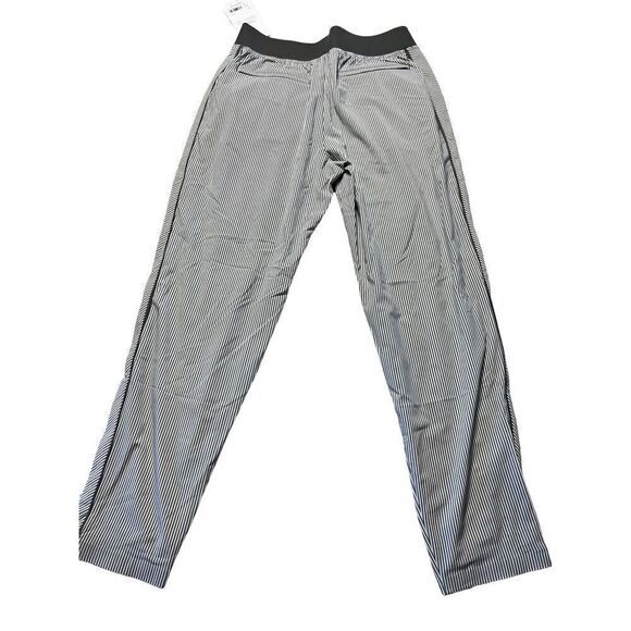 Athleta Women's Brooklyn Textured Pull On Striped Ankle Pants Size 10 NWT - Picture 2 of 8